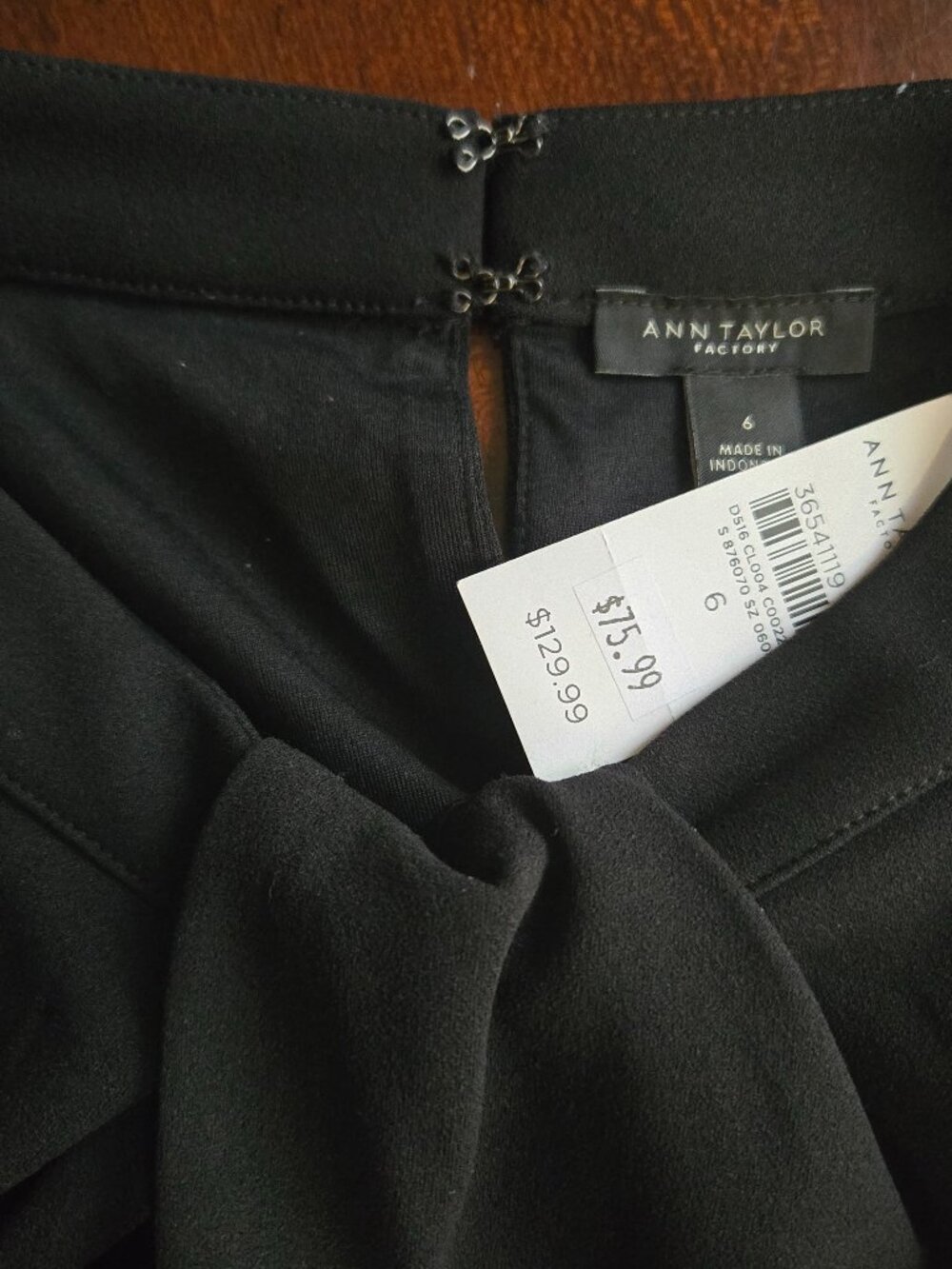 NWT Ann Taylor Factory Black Halter Wide Leg Jumpsuit Size 6